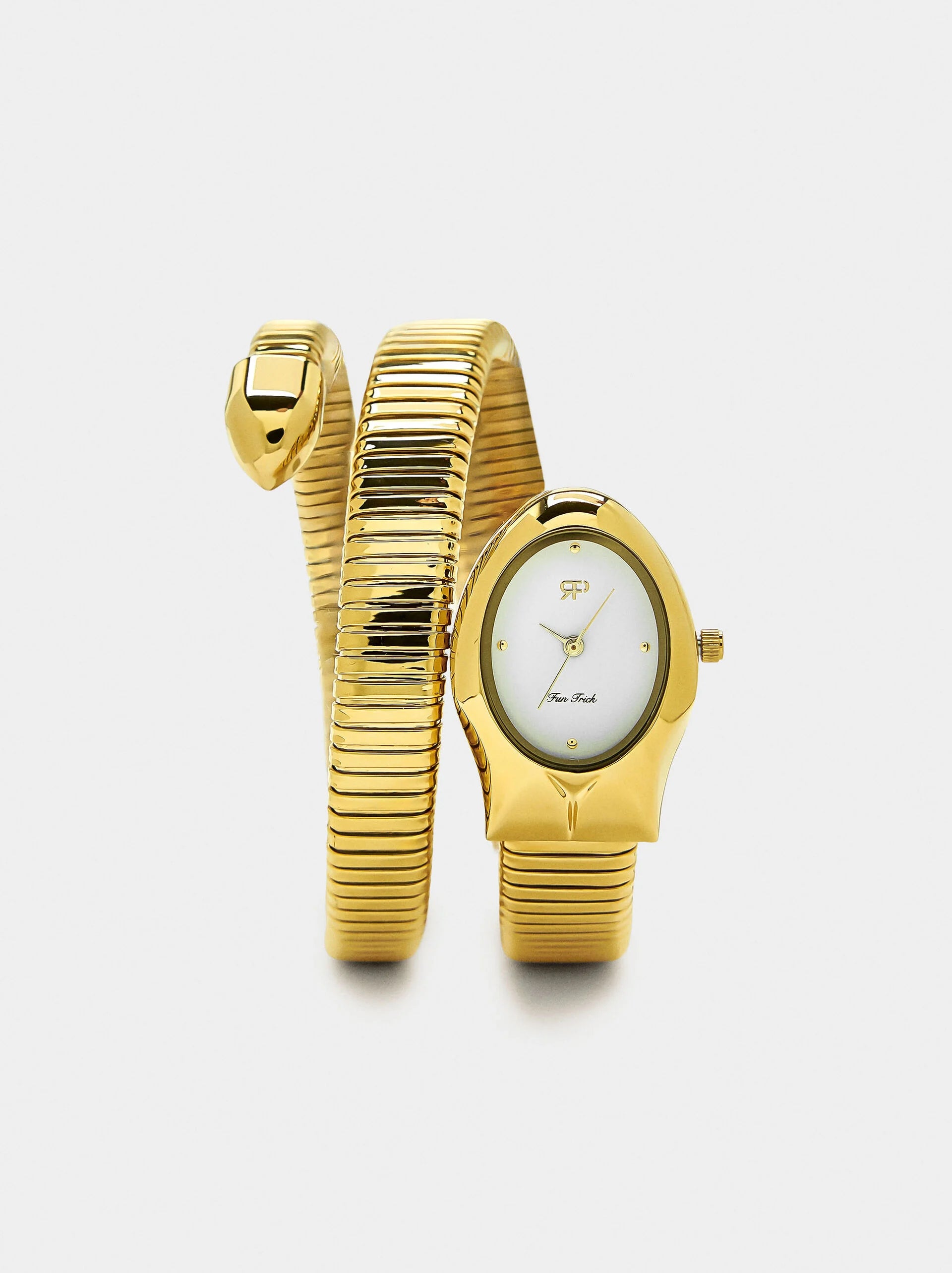 Classic White Dial Serpentine Coil Watch